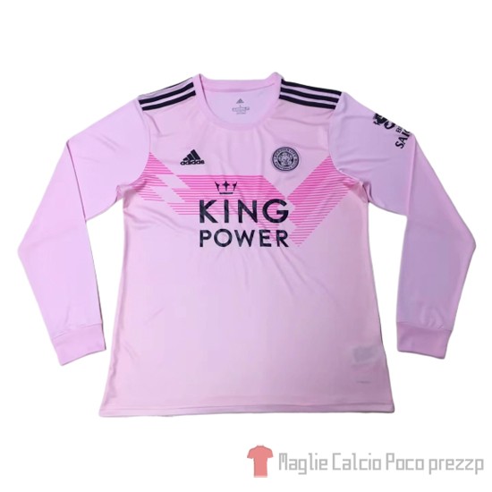 Maglia Leicester City Away Manica Lunga 2019/2020 Rosa - Clicca l'immagine per chiudere